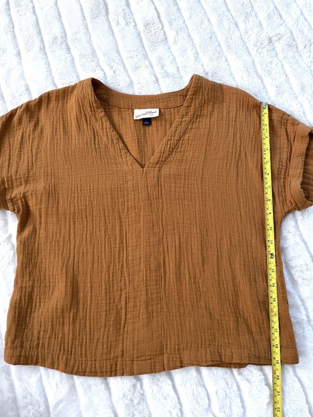 Universal Thread Cotton Gauze Top (Orange) S - Picture 2 of 9